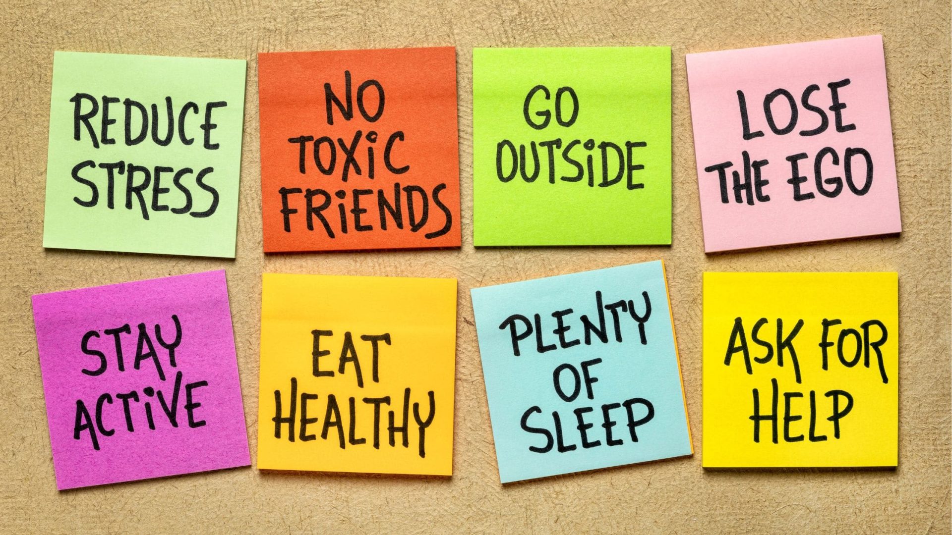 different habits on post-it notes